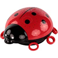 &quot-ANSMANN Proyector de luz nocturna LED con estrellas - Con diseño de mariquita - Lámpara nocturna infantil de cielo…
